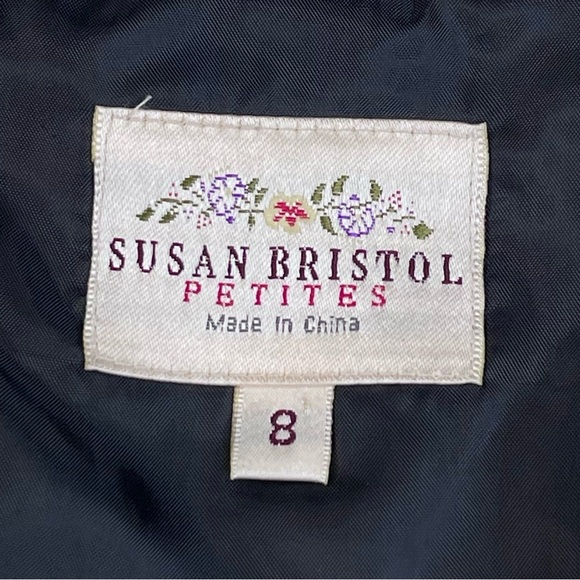 Vintage Susan Bristol Petites Tartan Plaid Corduroy Dress Pockets Modest 8 - Picture 3 of 10